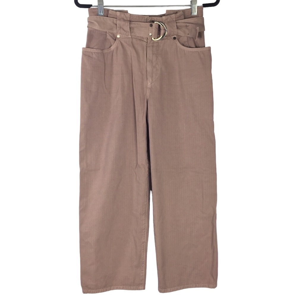 Jean Atelier Cinch Paper Bag High Waist Wide Leg Jeans 26